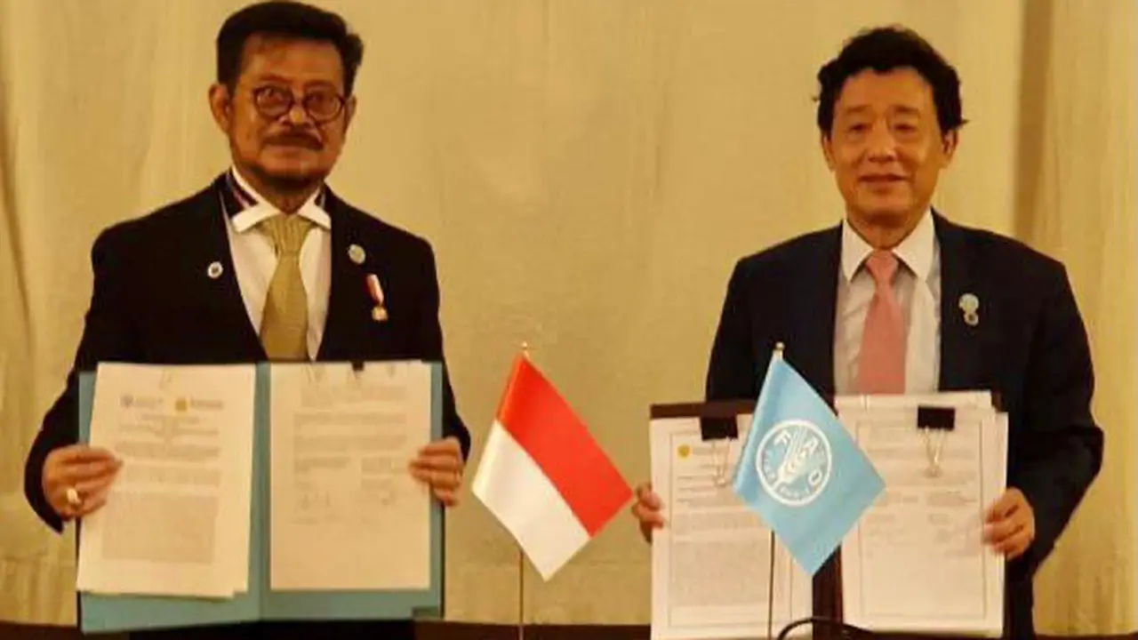 Perkuat Leadership Indonesia di Kancah Internasional, Mentan SYL Teken MoU dengan FAO