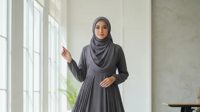 Model Baju Gamis Kerja Wanita Modis
