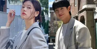 Lihat di sini beberapa potret gaya mirip antara Jung So Min dan Jung Hae In, seperti sedang ngedate beneran.