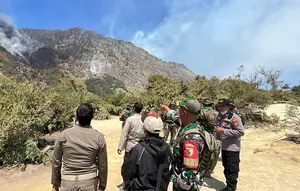 Kebakaran Lahan Bondowoso Meluas, Api Mendekati Gunung Rante