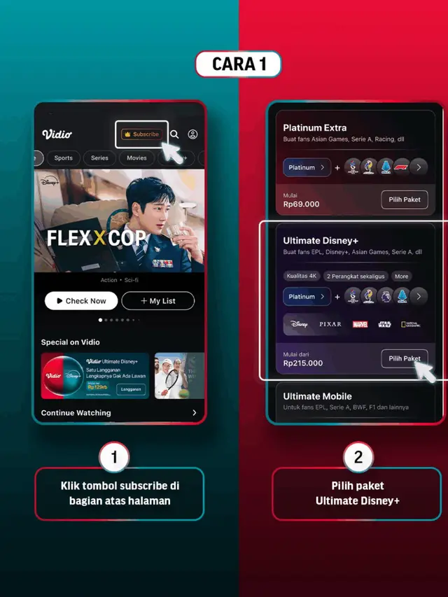Cara Langganan Disney+ di Aplikasi Vidio
