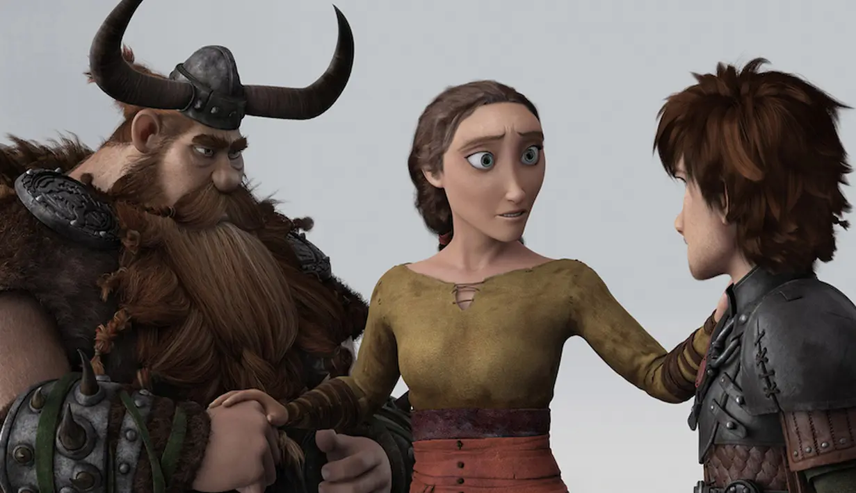 How To Train Your Dragon (2010). Stoick (Gerard Butler), salah seorang pemimpin Viking yang memiliki anak cerdas Hiccup (Jay Baruchel).Sang sutradara menyajikan hubungan ayah dan anak laki-lakinya yang bertolak belakang itu (Istimewa)
