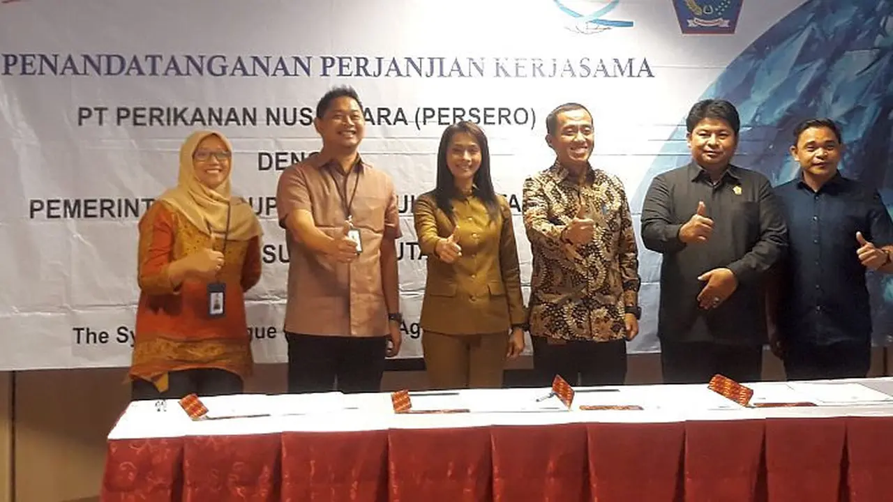 PT Perikanan Nusantara (Persero) atau Perinus dan Pemerintah Kabupaten Kepulauan Talaud Provinsi Sulawesi Utara, Senin (13/8/2018).