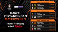 Jadwal dan Siaran Langsung Liga Europa 2024/2025 Matchweek 3 di Vidio.com. (sumber: doc.vidio.com)