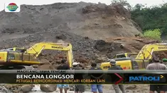 16 penambang pasir yang menjadi korban longsor dikumpulkan di Rumah Sakit Muntilan, Magelang, Jawa Tengah.