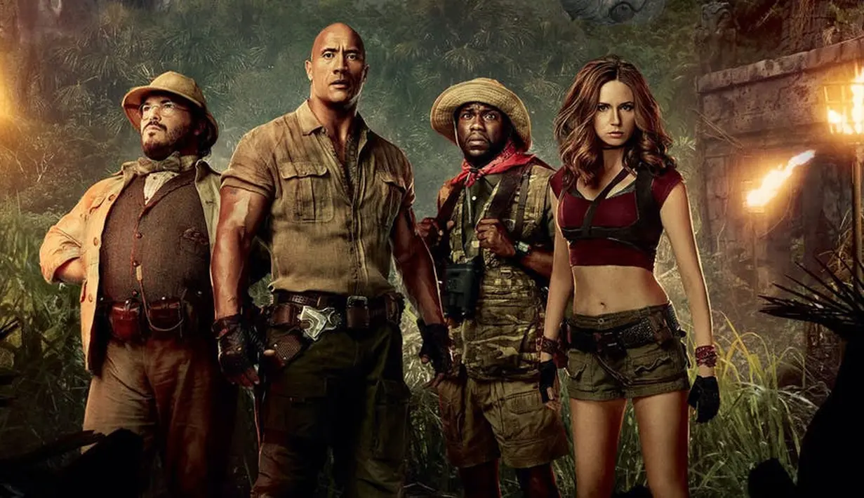 20 tahun sejak perilisan Jumanji, ini kamu bisa bernostalgia dengan menyaksikan Jumanji: Welcome to the Jungle. (ScreenRant)