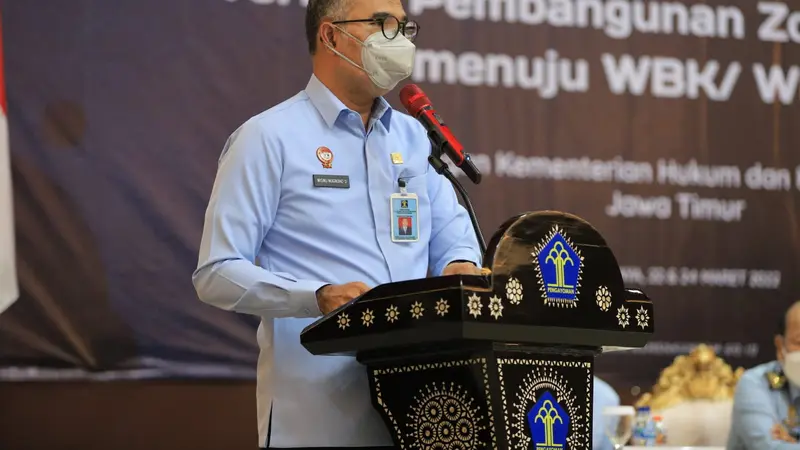 Plt Kakanwil Kemenkumham Jatim, Wisnu Nugroho Dewanto. (Dian Kurniawan/Liputan6.com)