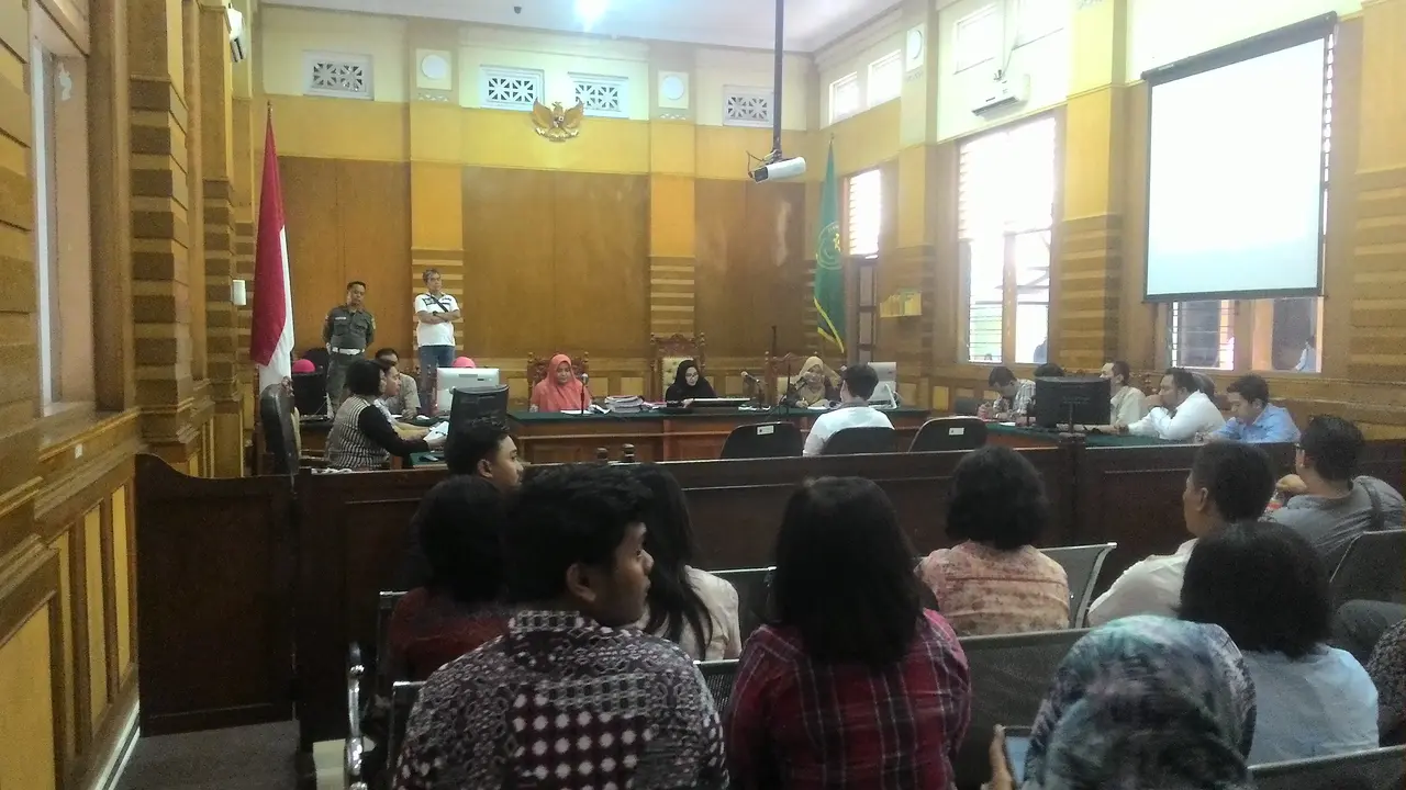 Suasana sidang vonis kasus duel gladiator di Bogor