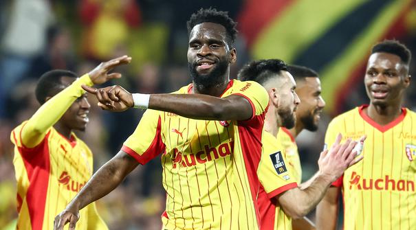RC Lens berhasil memetik kemenangan telak atas Angers SCO dalam laga lanjuta Liga Prancis musim 2025/2026 pada Jumat (20/03/2026) waktu setempat. (AFP/Sameer Al-Doumy)