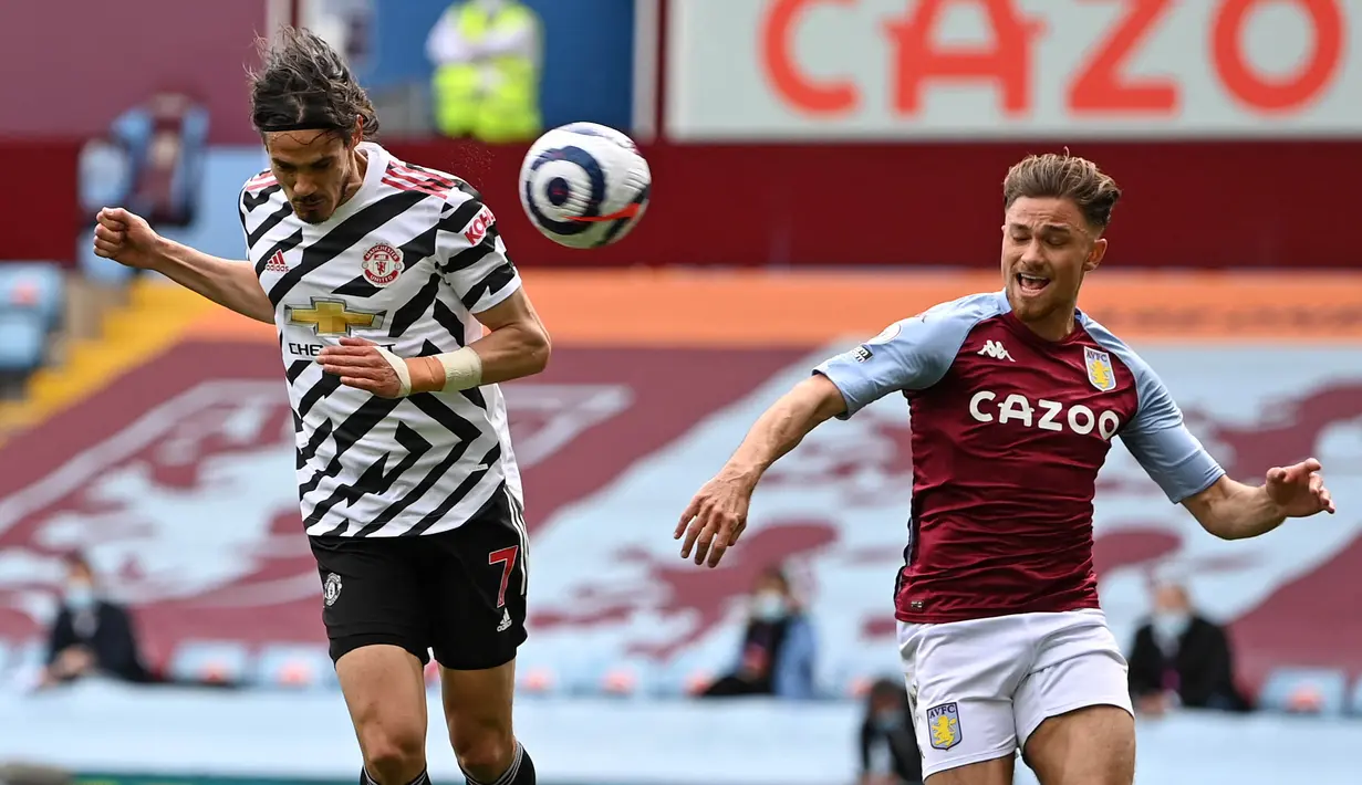 Kedua tim kemudian saling serang. Namun MU yang akhirnya bisa menambah pundi golnya pada menit ke-87 melalui sundulan Edinson Cavani yang mencatatkan namanya di papan skor. (Foto: AFP/Pool/Shaun Botterill)