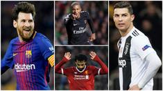 Striker Barcelona, Lionel Messi, menjadi pencetak gol terbanyak sementara di liga top Eropa dengan 19 gol. Berikut ini daftar pencetak gol terbanyak di liga top Eropa musim 2018/2019. (Foto Kolase AP dan AFP)