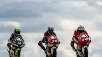 Mario Suryo Aji saat mengikuti balapan CEV Moto3 2020 di Sirkuit Motorland Aragon, Spanyol, 4 Oktober. (Istimewa)