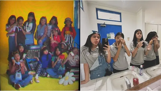 6 Beda Gaya Arsy Hermansyah Vs Safeea Ahmad di Pemotretan Kelas, Tampil Retro