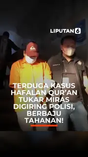 Terduga Kasus Hafalan Qur'an Tukar Miras Digiring Polisi, Berbaju Tahanan!