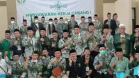 Pengurus Cabang Nahdaltul Ulama (PCNU) Garut, Jawa Barat siap memberikan dukungan kepada Prof. Dr. KH. Said Aqil Siradj,M.A, muktamar Pengurus Besar Nahdlatul Ulama (PBNU) di Bandang Lampung, Desember mendatang.(Liputan6.com/Jayadi Supriadin)
