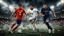 Ilustrasi Lamine Yamal, Kylian Mbappe, dan Jude Bellingham. (Bola.com/AI)