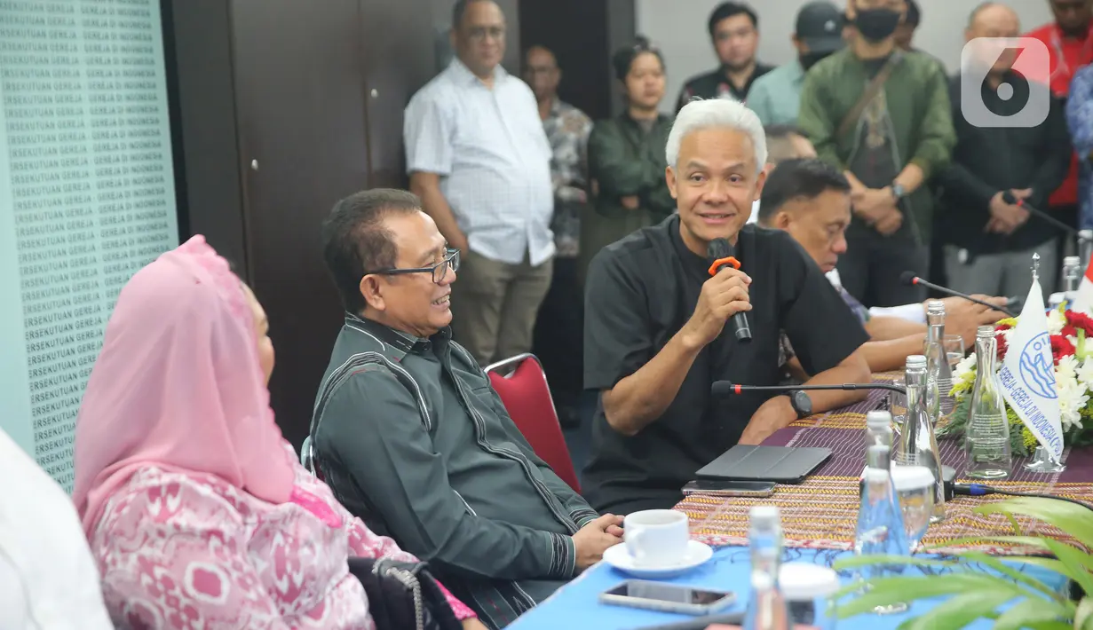 Ganjar menemui para pengurus PGI untuk menyerap sejumlah aspirasi. (merdeka.com/Arie Basuki)
