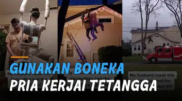 Aksi kocak dilakukan oleh seorang pria ketika hendak nge prank tetangganya.