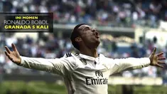 Cuplikan Cristiano Ronaldo cetak 5 gol ke gawang Granada saat Real Madrid menang 1-9 atas sang tamu pada 5 April 2015
