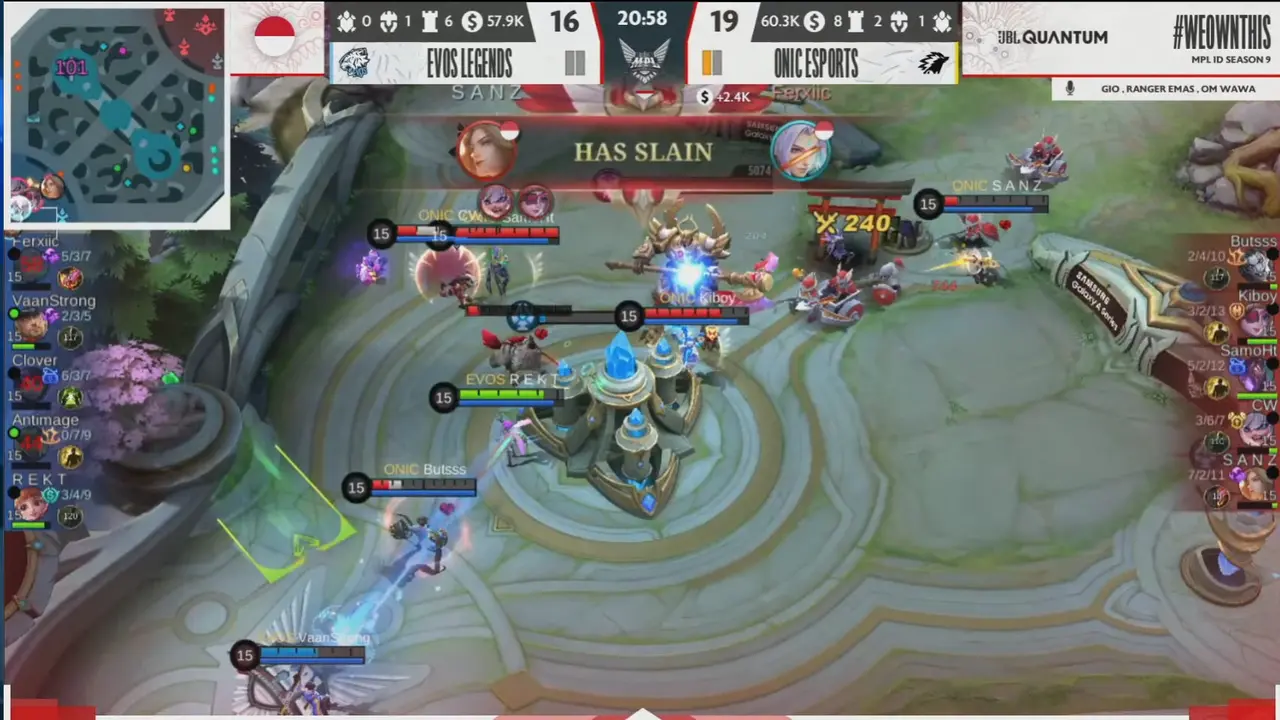 Evos Legends vs Onic Esports MPL ID S9 4 Maret 2022