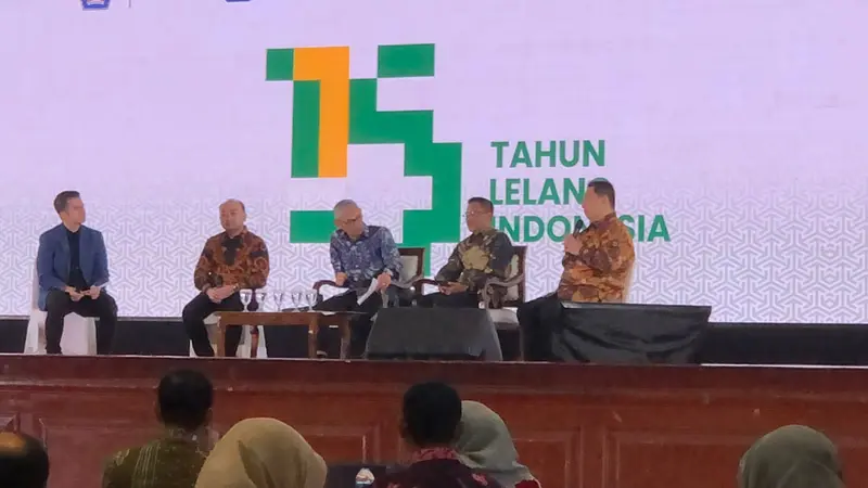 Acara puncak 115 Tahun Lelang Indonesia dengan tema "Semangat Kebangsaan Melandasi Lelang Menuju Pasar Dunia", di Jakarta, Selasa (18/7/2023). (Tira/Liputan6.com)