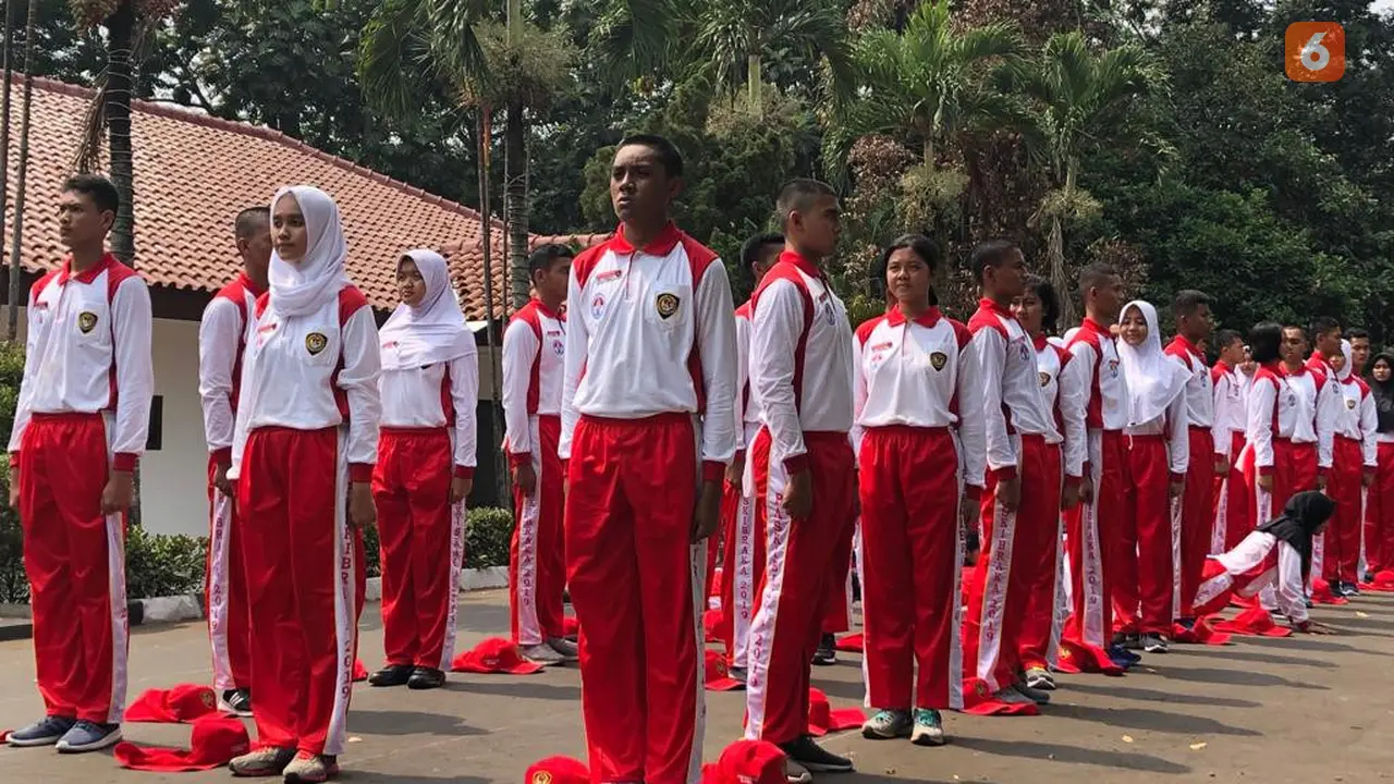 Latihan Pertama Peserta Diklat Paskibraka Nasional 2019
