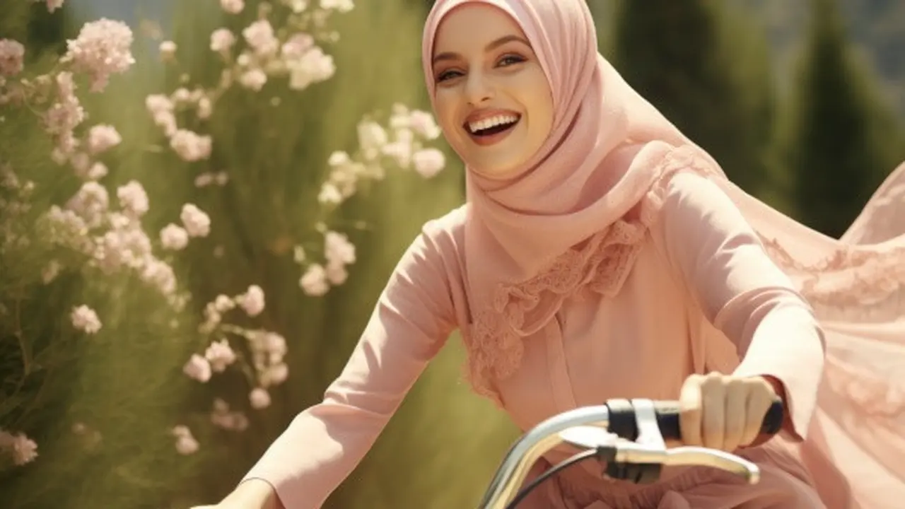 Ilustrasi Gamis Brokat Tali Samping (credit: freepik)