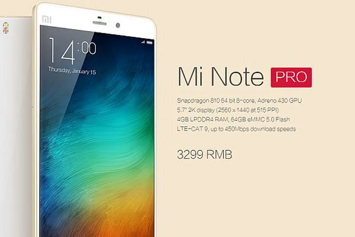 Pre-order Xiaomi Mi Note Pro Dimulai 6 Mei
