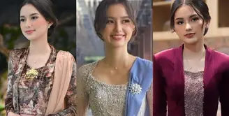 Lihat di sini beberapa potret gaya berkebaya Sarah Menzel, tunangan Azriel Hermansyah.