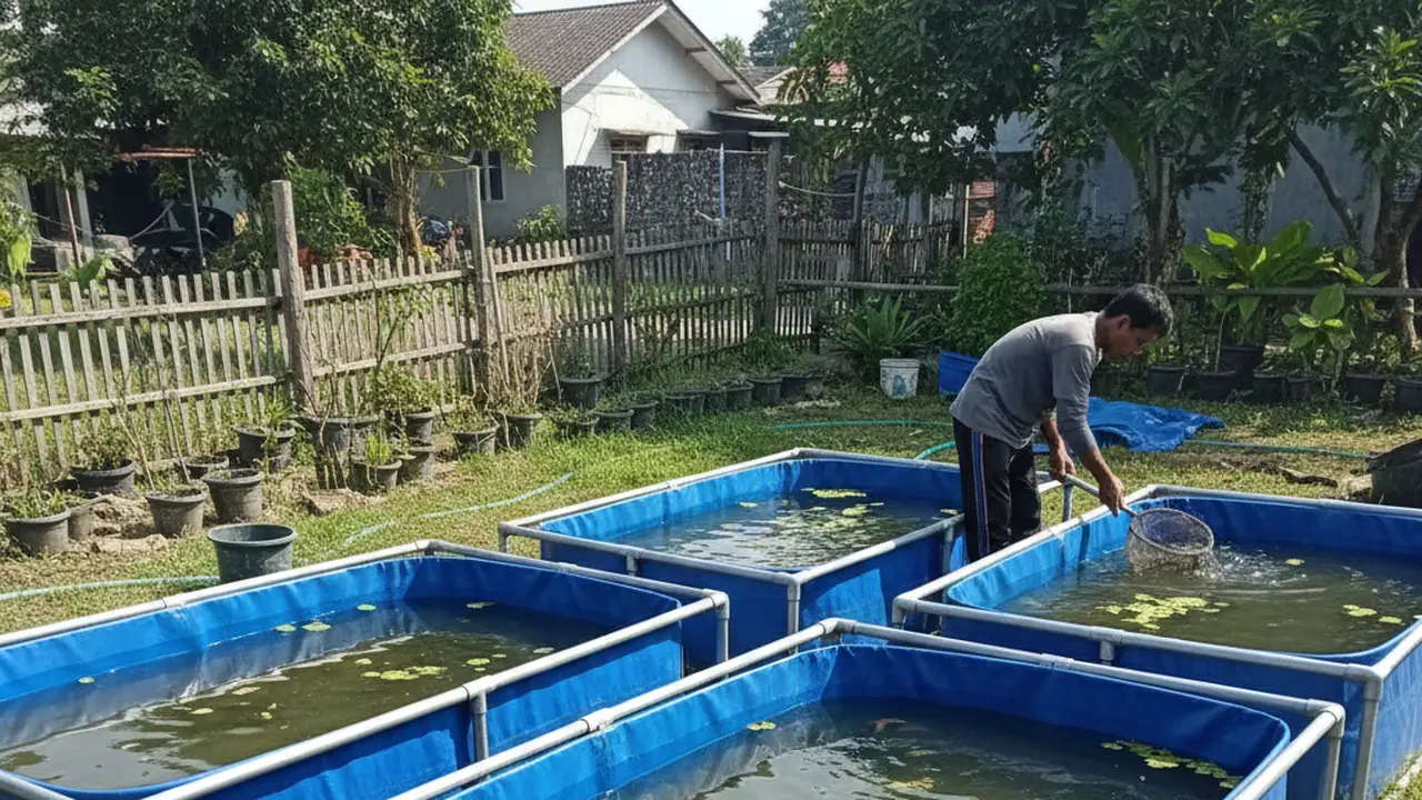 Cara Ternak Ikan Gabus di Lahan Sempit (Foto: AI)