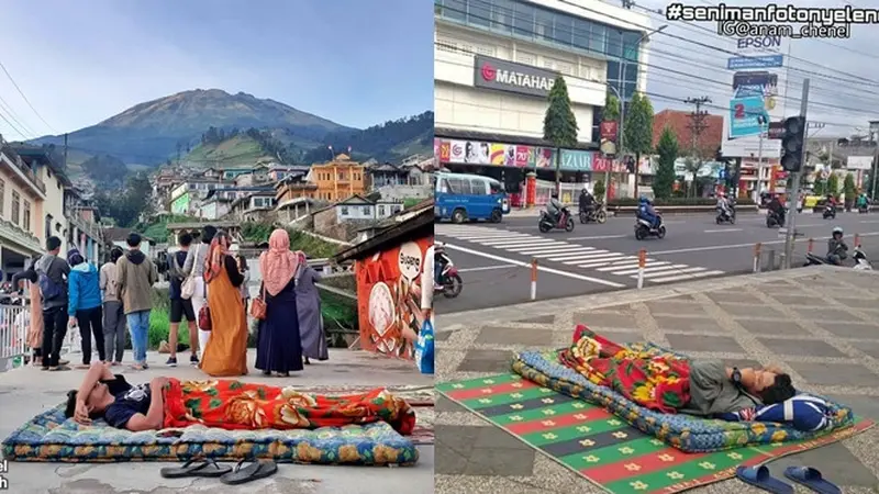 Tidur di Sembarang Tempat, Tingkah Kocak Orang Ini Bikin Geleng Kepala