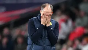 Hal ini tampaknya tak lepas dari keputusan Thomas Tuchel yang tak memainkan striker murni di laga tersebut. Ia mencoba memainkan Phil Foden sebagai ujung tombak. (AP Photo/Kirsty Wigglesworth)