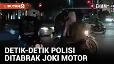 Kena Razia, Joki Balap Liar Nekat Tabrak Polisi