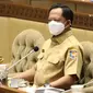 Mendagri Tito Karnavian saat mengikuti rapat kerja di Kompleks Parlemen MPR/DPR-DPD, Senayan, Jakarta, Selasa (21/6/2022). Rapat juga membahas Pengantar/Pandangan Pemerintah dan DPD RI terhadap RUU tentang 3 RUU Pembentukan Provinsi tersebut. (Liputan6.com/Angga Yuniar)