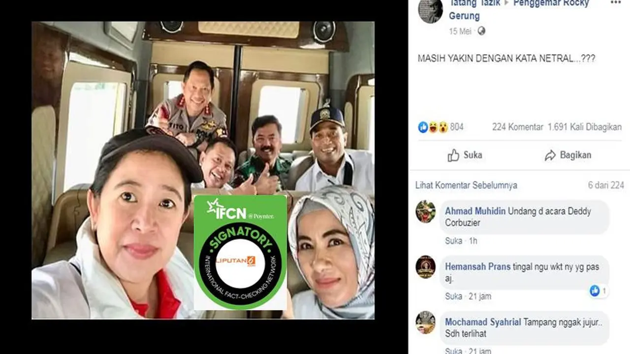 [Cek Fakta] Gambar Tangkapan Layar Para Pejabat Pantau Arus Mudik