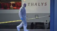 Aksi serangan berlangsung di dalam kereta Thalys jurusan Amsterdam-Paris. (BBC)