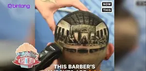 Unik, Karya Seni Rambut Ini Dibuat di Atas Kepala