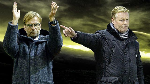 Jurgen Klopp vs Ronald Koeman (Bola.com/Samsul Hadi)