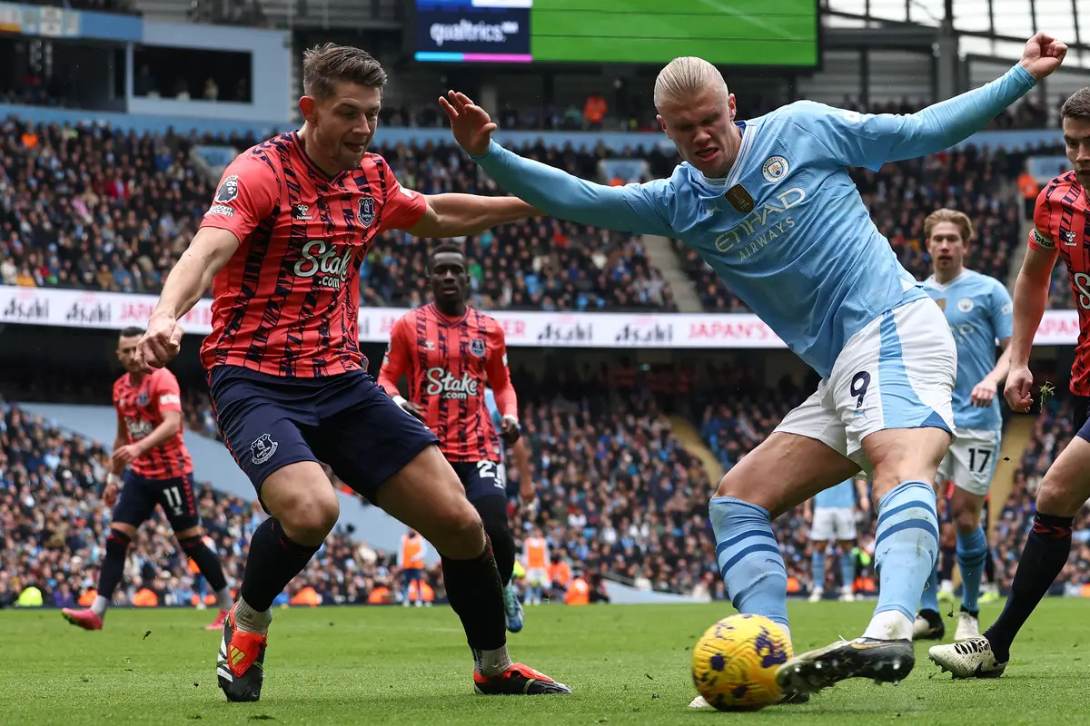 Foto: Erling Haaland Kembali Beraksi, Borong 2 Gol Bawa Manchester City Tumbangkan Everton di Liga Inggris