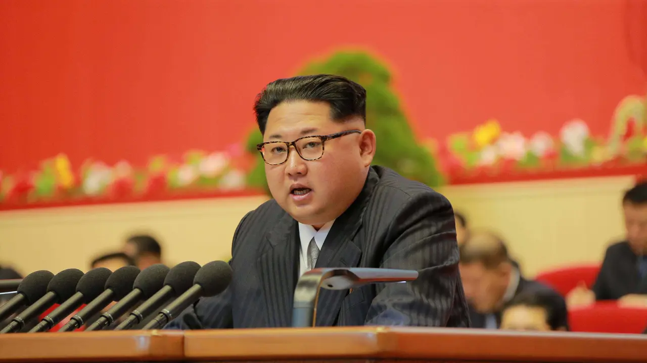 Kim Jong-un dalam Kongres Partai Buruh Ke-7 Korea Utara.