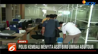 Selain penggeledahan, penyidik juga menyita sejumlah dokumen dan aset dua gedung Abu Tours Sabtu siang.