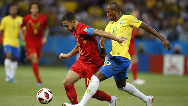 FOTO: Kalahkan Brasil, Belgia Tantang Prancis di Semifinal