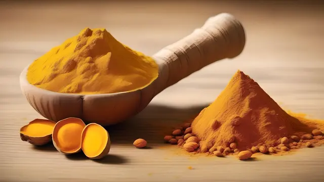 Profesor IPB ungkap keajaiban kunyit sebagai solusi alami untuk turunkan kolesterol tinggi. Ingin tahu rahasianya? Simak manfaat kunyit untuk kesehatan jantung dan pembuluh darah Anda! (Ilustrasi by AI)
