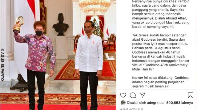 Presiden Jokowi Beri Penghargaan untuk God Bless dan Dukung Konser Virtual Godbless 48th Anniversary: Mulai Hari Ini