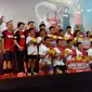 Sebanyak 13 pebulu tangkis muda raih tiket super dalam ajang Audisi Umum Djarum Beasiswa Bulu Tangkis 2016 di GOR Bima, Kota Cirebon, Jawa Barat, Senin (25/4/2016). (Liputan6.com/Achmad Yani Yustiawan)