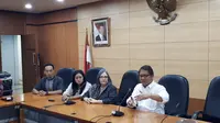 Menkominfo Rudiantara ditemui di konferensi pers pencabutan blokir situs web Telegram, di Kantor Kemkominfo, Jakarta, Kamis (10/8/2017). (Liputan6.com/Agustinus M Damar)
