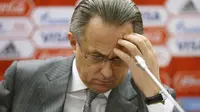 Menteri Olahraga Rusia, Vitaly Mutko, mengumumkan larangan membeli pemain asal Turki pada bursa transfer Januari nanti menyusul penembakan jatuh pesawat tempur Sukhoi Su-24 Rusia (24/11/2015). (Reuters/Maxim Zmeyev)