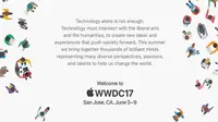 Undangan resmi WWDC 2017. (Foto: Apple Inc)