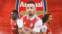 Arsenal - Danny Welbeck, Gabriel Jesus, David Luiz (Bola.com/Adreanus Titus)