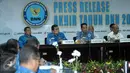 Suasana rilis akhir tahun BNN selama 2016 di Jakarta, Kamis (22/12). Selama periode 2016, BNN menyita barang bukti dengan total 2,7 juta gram Ganja, 1 juta gram Sabu, 754 ribu butir ekstasi, 581 gram heroin dan 108 gram morfin. (Liputan6.com/Yoppy Renato)